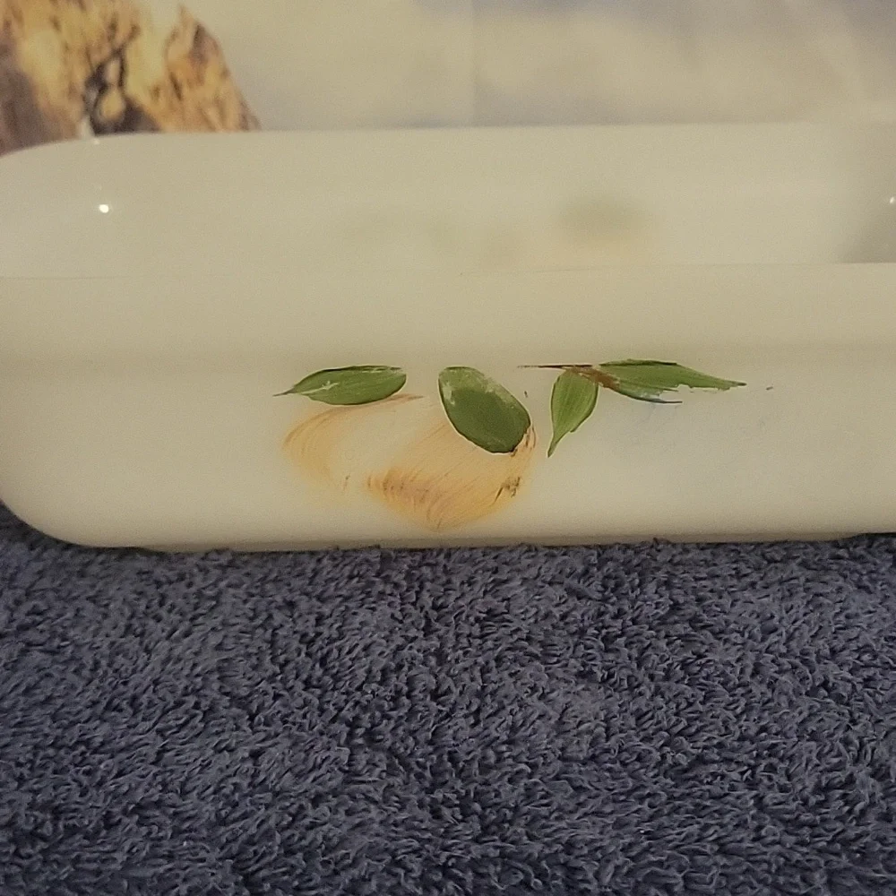 Fire-King vintage loaf pan 8 1/4